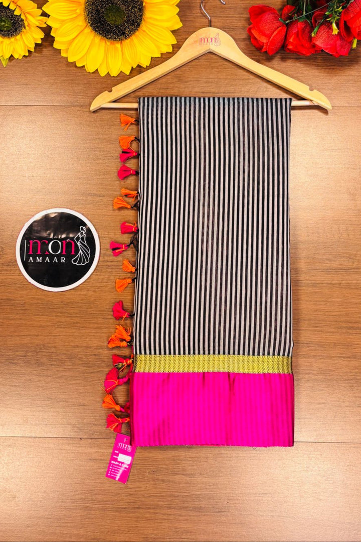 Karunakaran Maheshwari Check Silk Saree