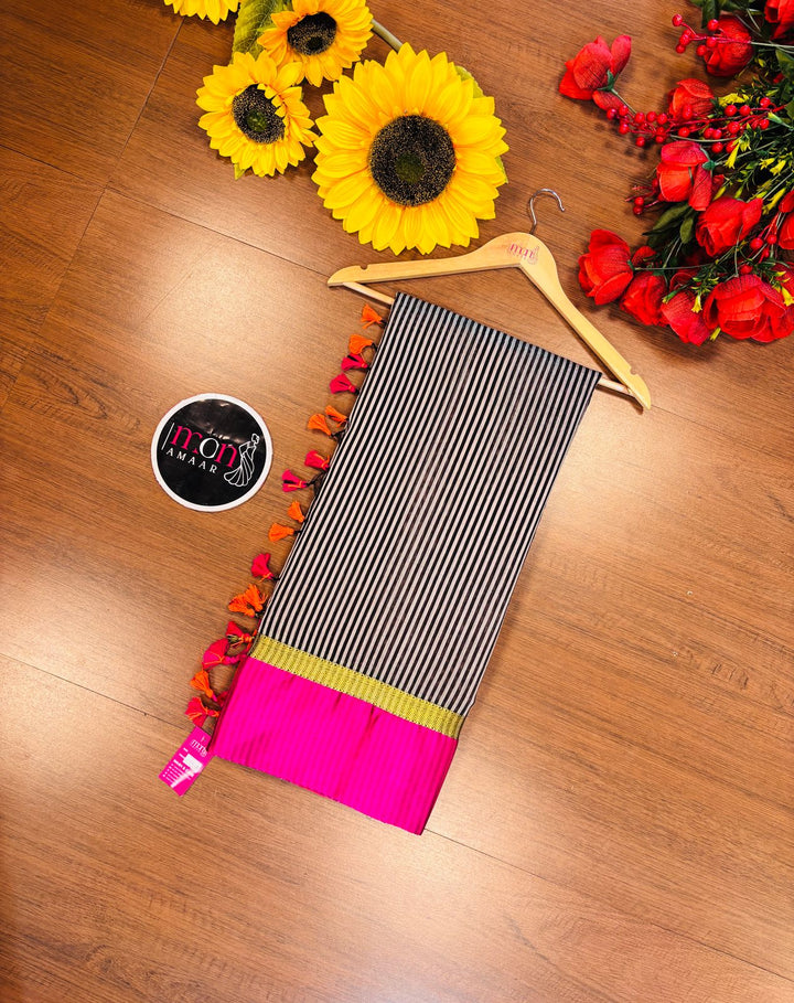 Karunakaran Maheshwari Check Silk Saree