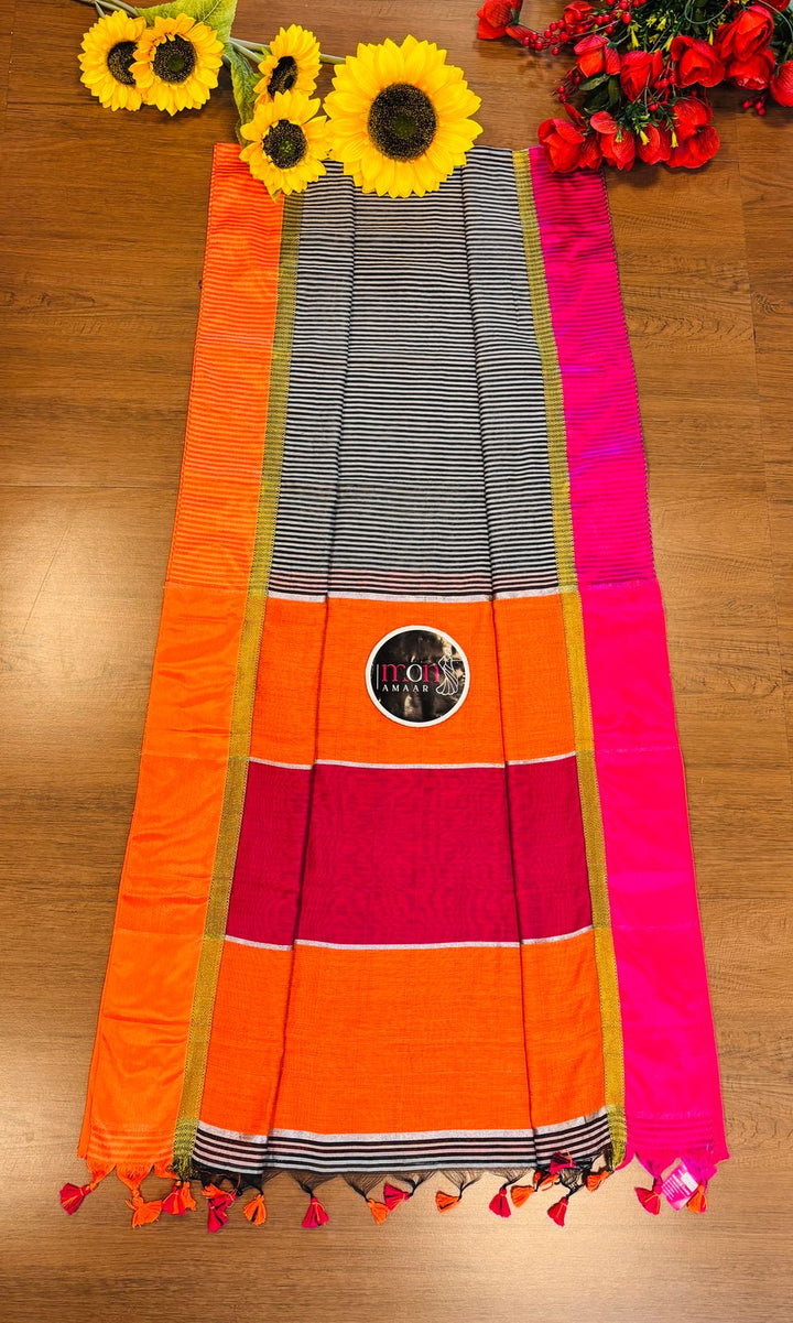 Karunakaran Maheshwari Check Silk Saree