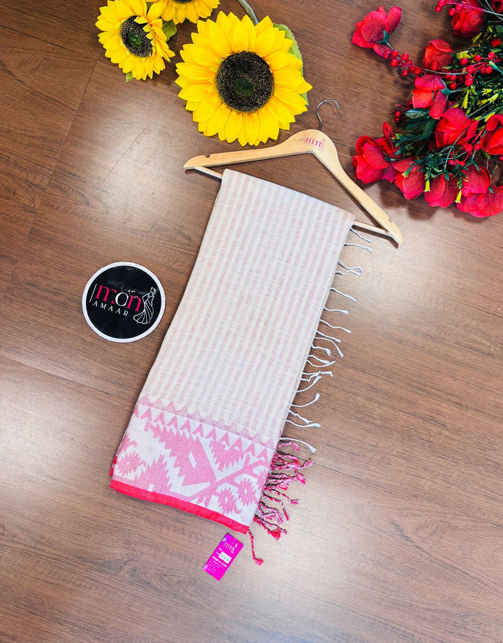Ritu Linen Jamdani Saree