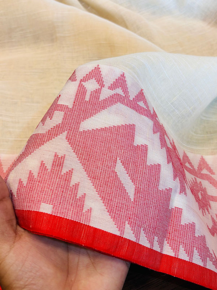 Ritu Linen Jamdani Saree