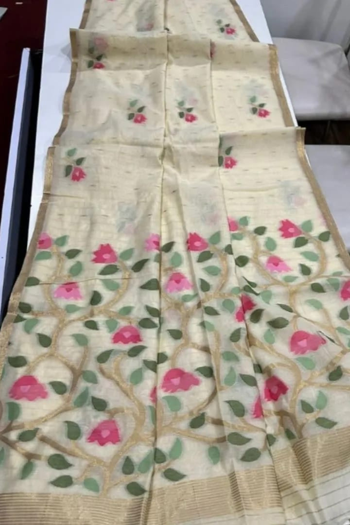 The Desires Jamdani Cotton Saree