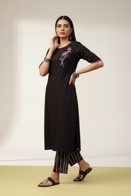 Quiet Elegance Cotton Kurti Set