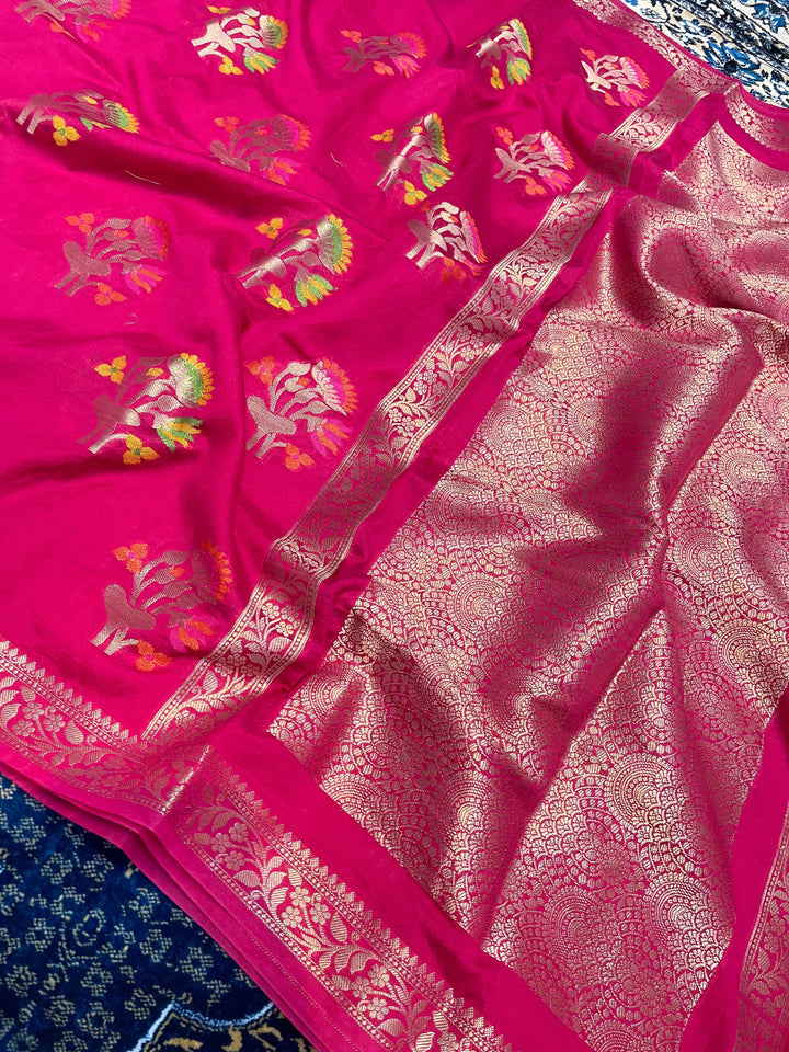 Tradition In Trend Banarasi Semi Georgette  Silk Saree