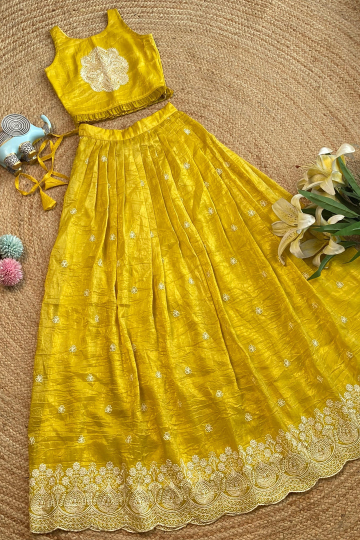 Trendy Crush Silk Skirt And Top Set