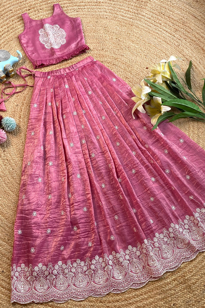 Trendy Crush Silk Skirt And Top Set