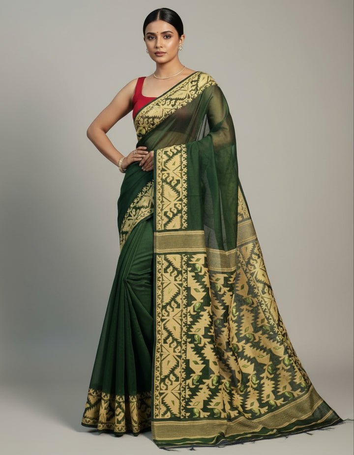 Weave Bengal Dhakai Jamdani Saree