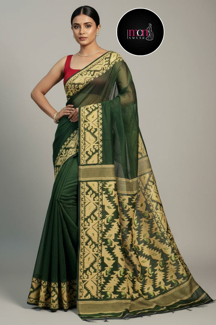 Weave Bengal Dhakai Jamdani Saree