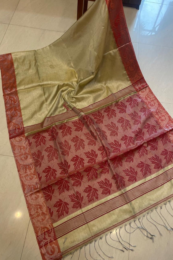 Lalon's Songs Raga Tissue Silk Saree