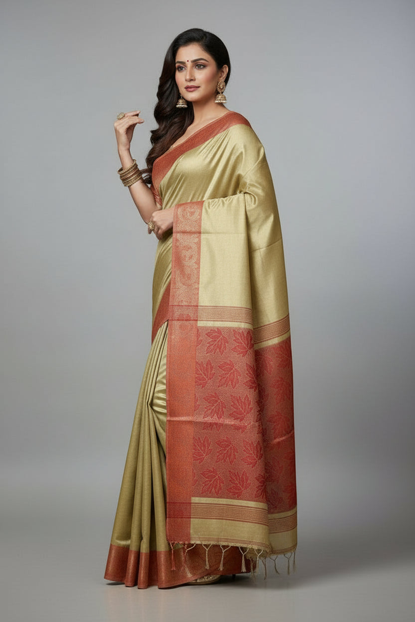 Lalon's Songs Raga Tissue Silk Saree