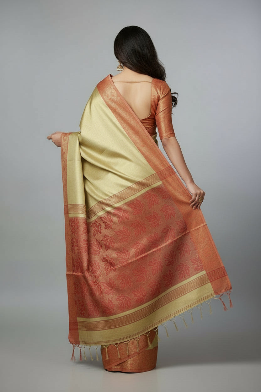 Lalon's Songs Raga Tissue Silk Saree