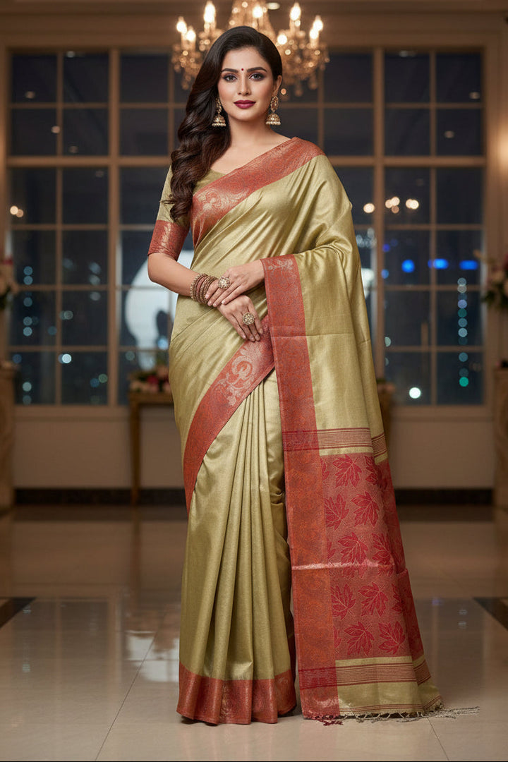 Lalon's Songs Raga Tissue Silk Saree