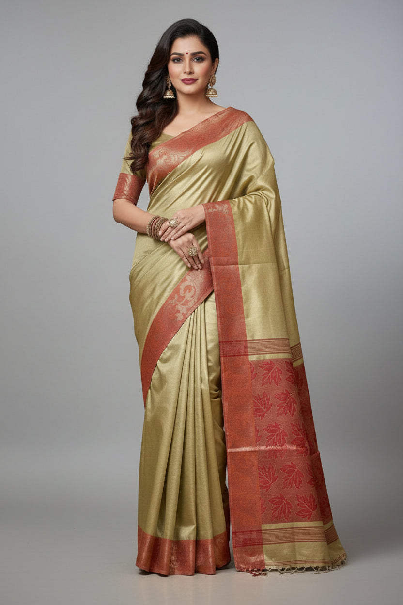 Lalon's Songs Raga Tissue Silk Saree