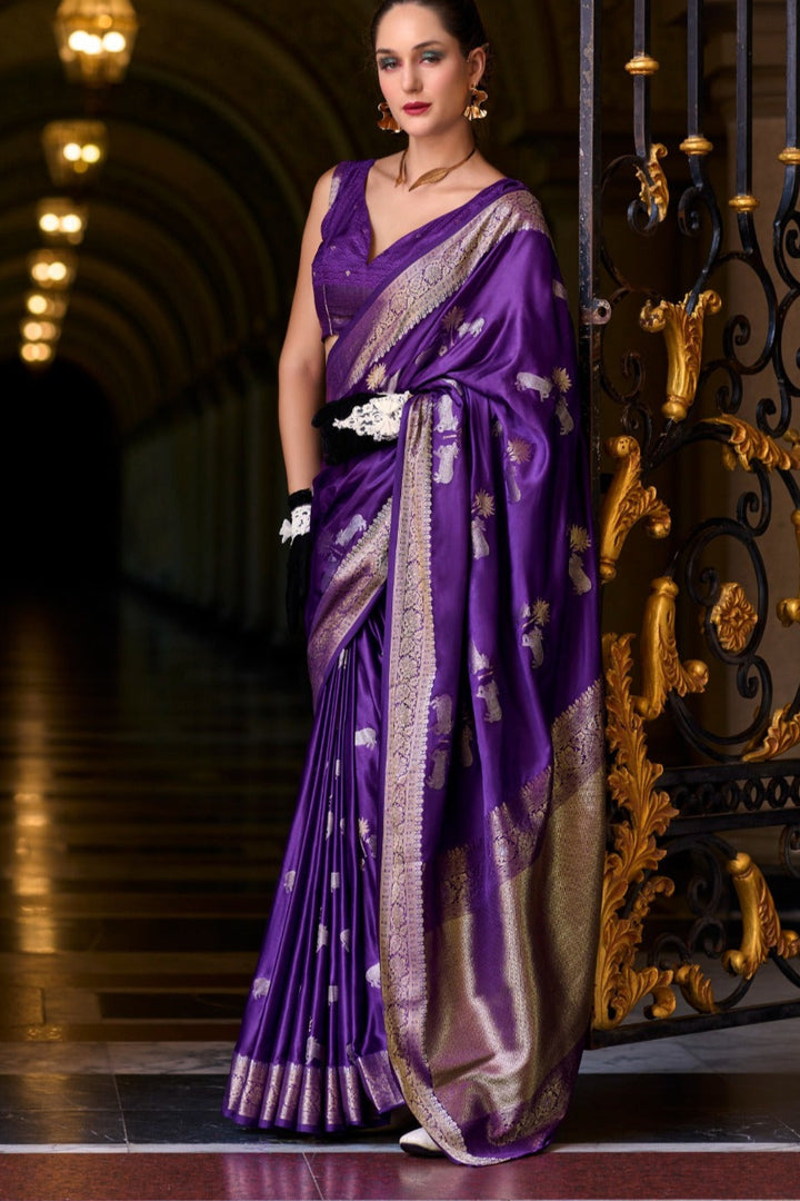 A single Bloom Muga Silk Saree