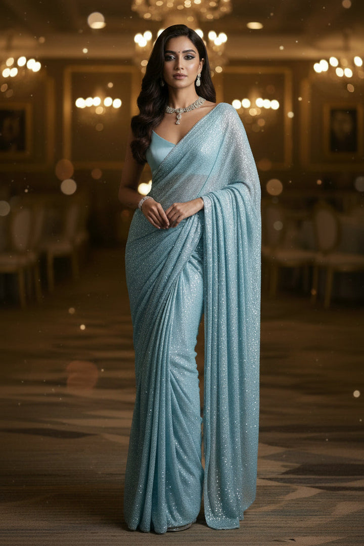 True Beauty Georgette Silk Saree