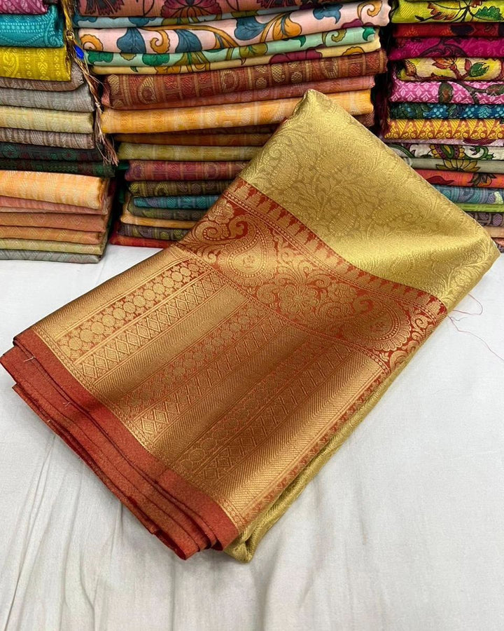 Idea Of Paradise Banarasi Tanchoi Silk Saree