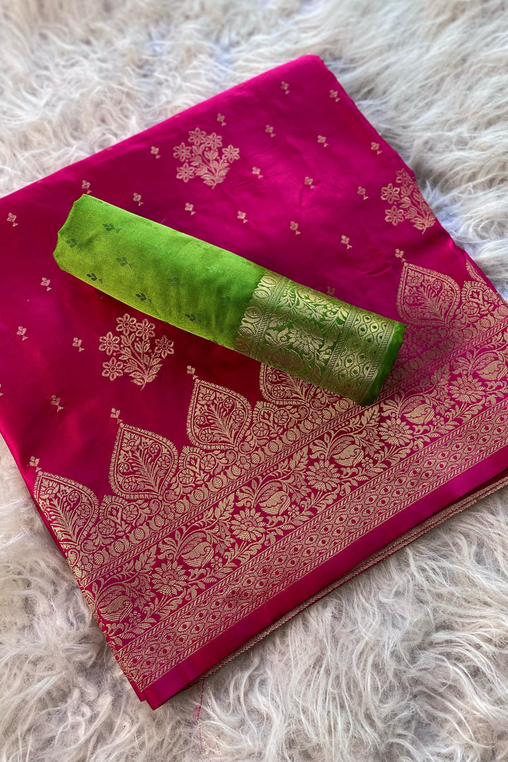 Paint Of The Earth Satin Silk Saree