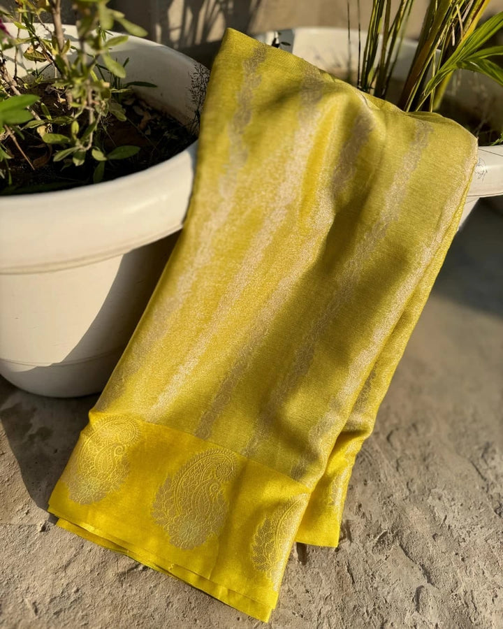 Sweeter Moment Banarasi Tissue Katan Crush Silk Saree