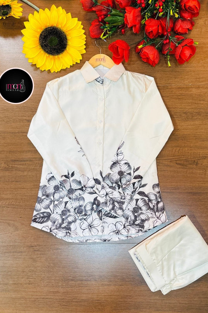 Digital Print Style Muslin Coord Set