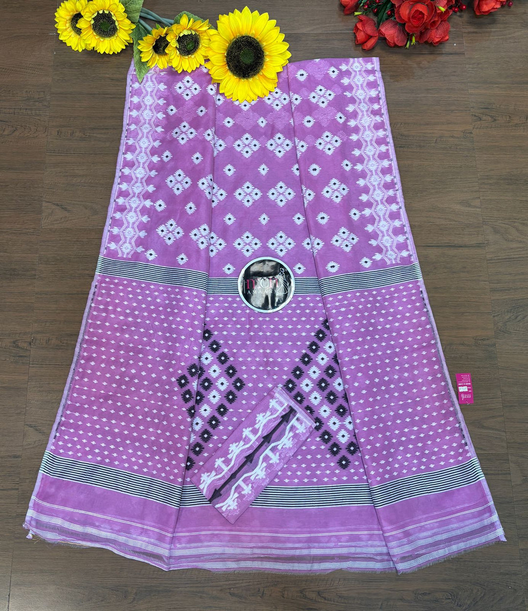 Laal Maati Dhakai Jamdani Saree