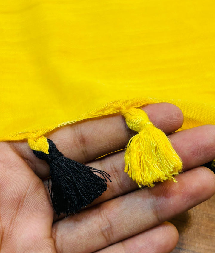 Sun Rays-Pure Handwoven Cotton Linen Saree