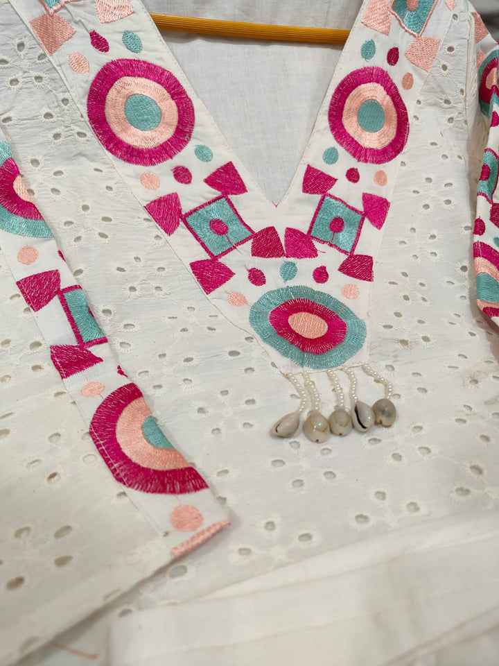 Embroidery Special Cotton Coord Set [Top & Pant]