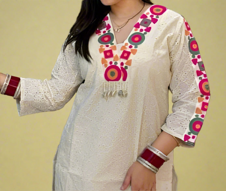 Embroidery Special Cotton Coord Set [Top & Pant]
