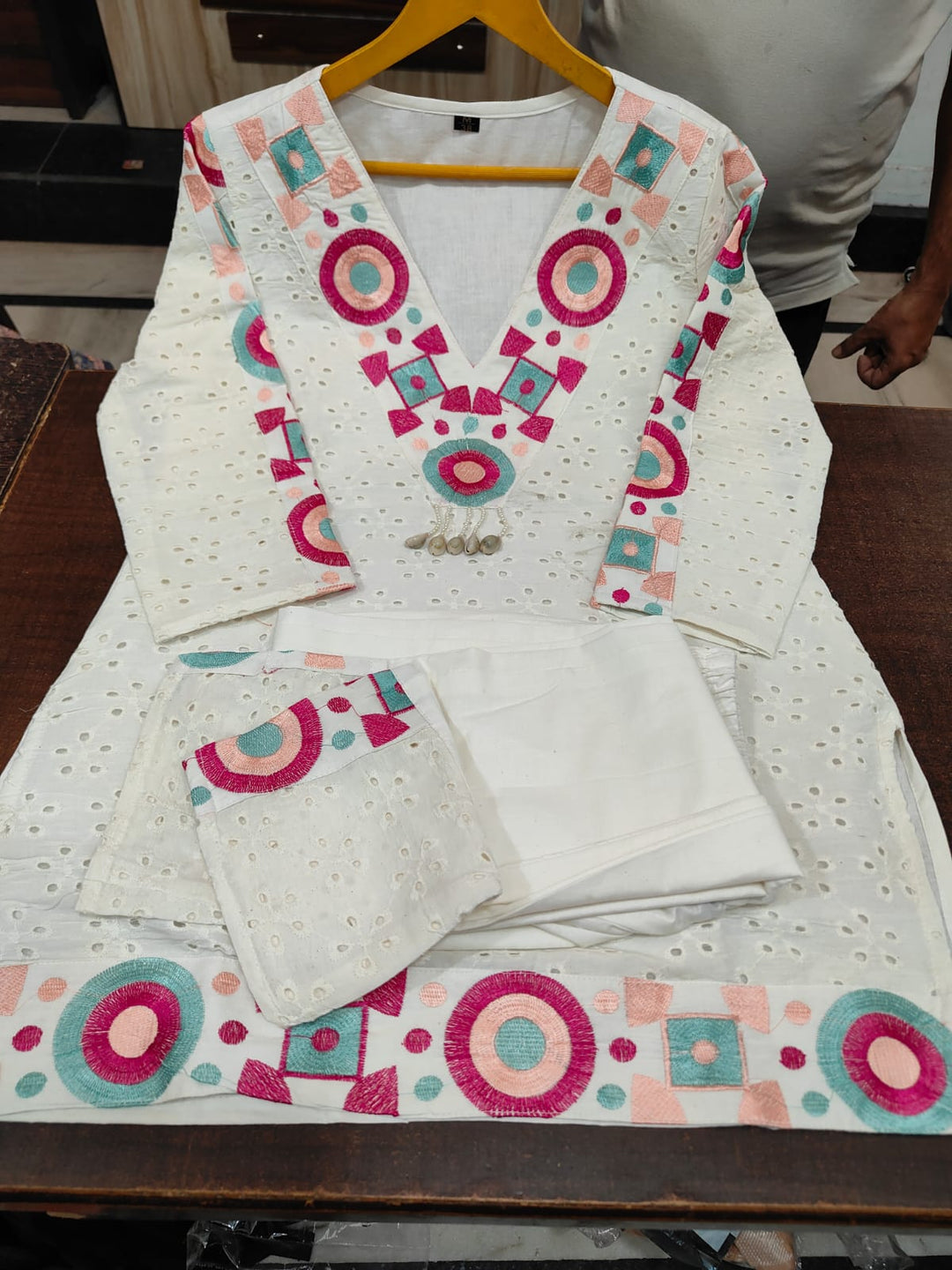 Embroidery Special Cotton Coord Set [Top & Pant]