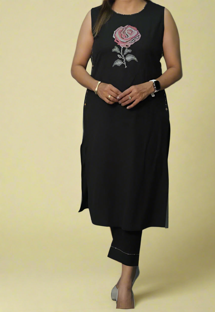Twill & Thread Cotton Kurti Set