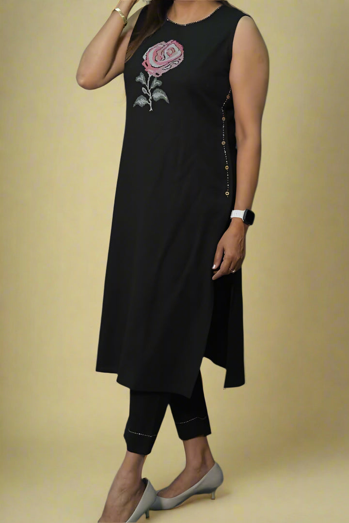 Twill & Thread Cotton Kurti Set