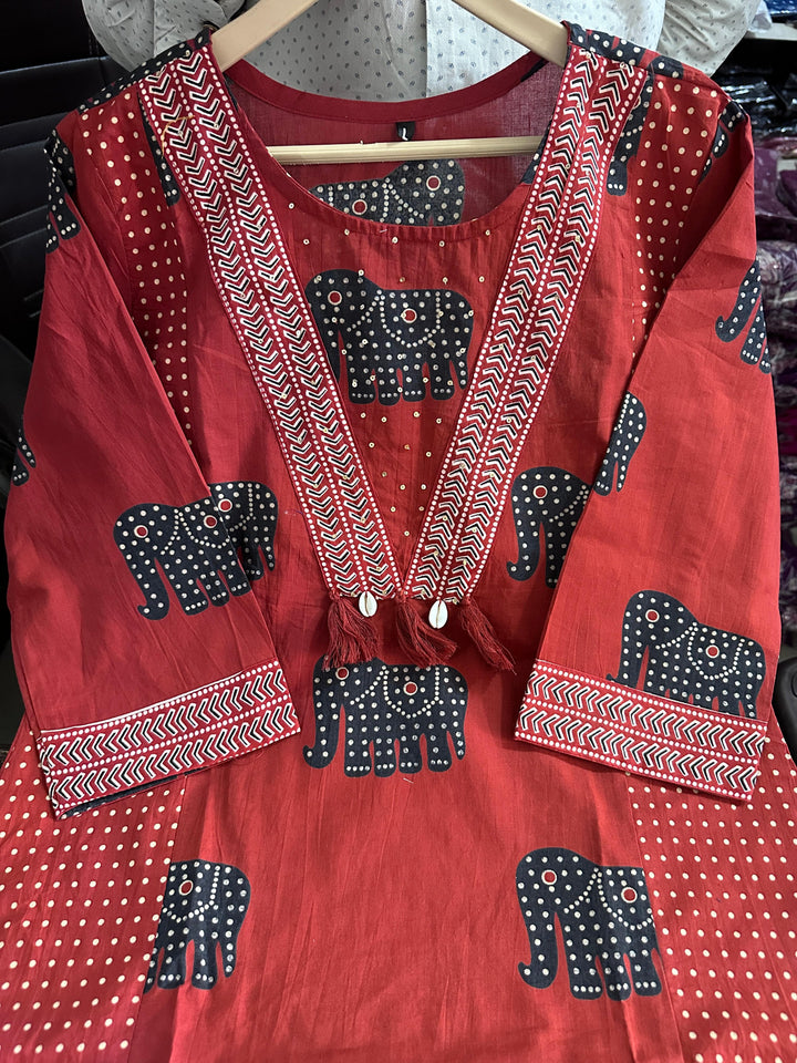 Treasure Of Creations Cotton Kurti Set