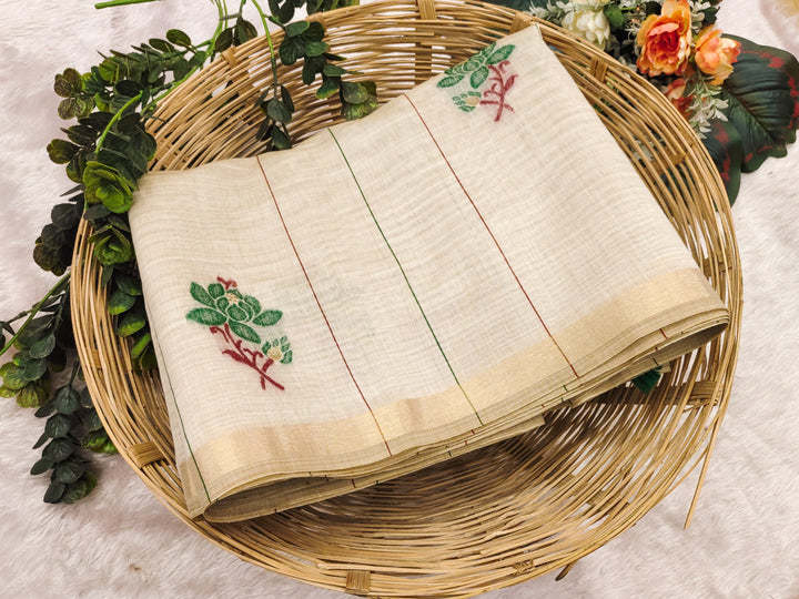 Flickers Of Magic Muga Cotton Saree