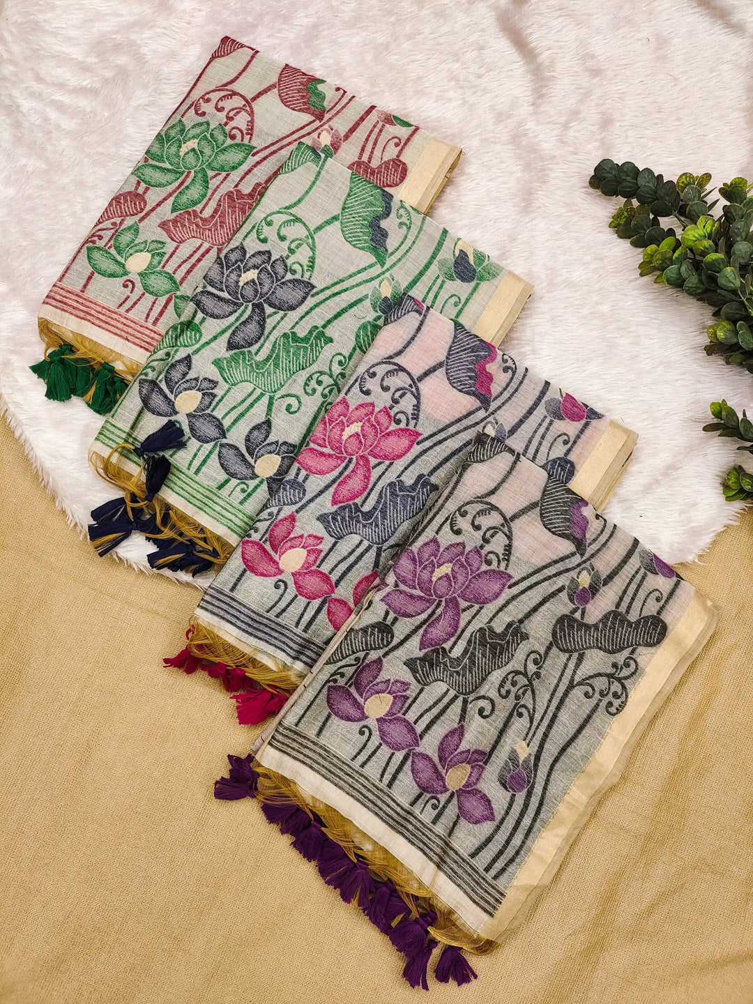 Flickers Of Magic Muga Cotton Saree
