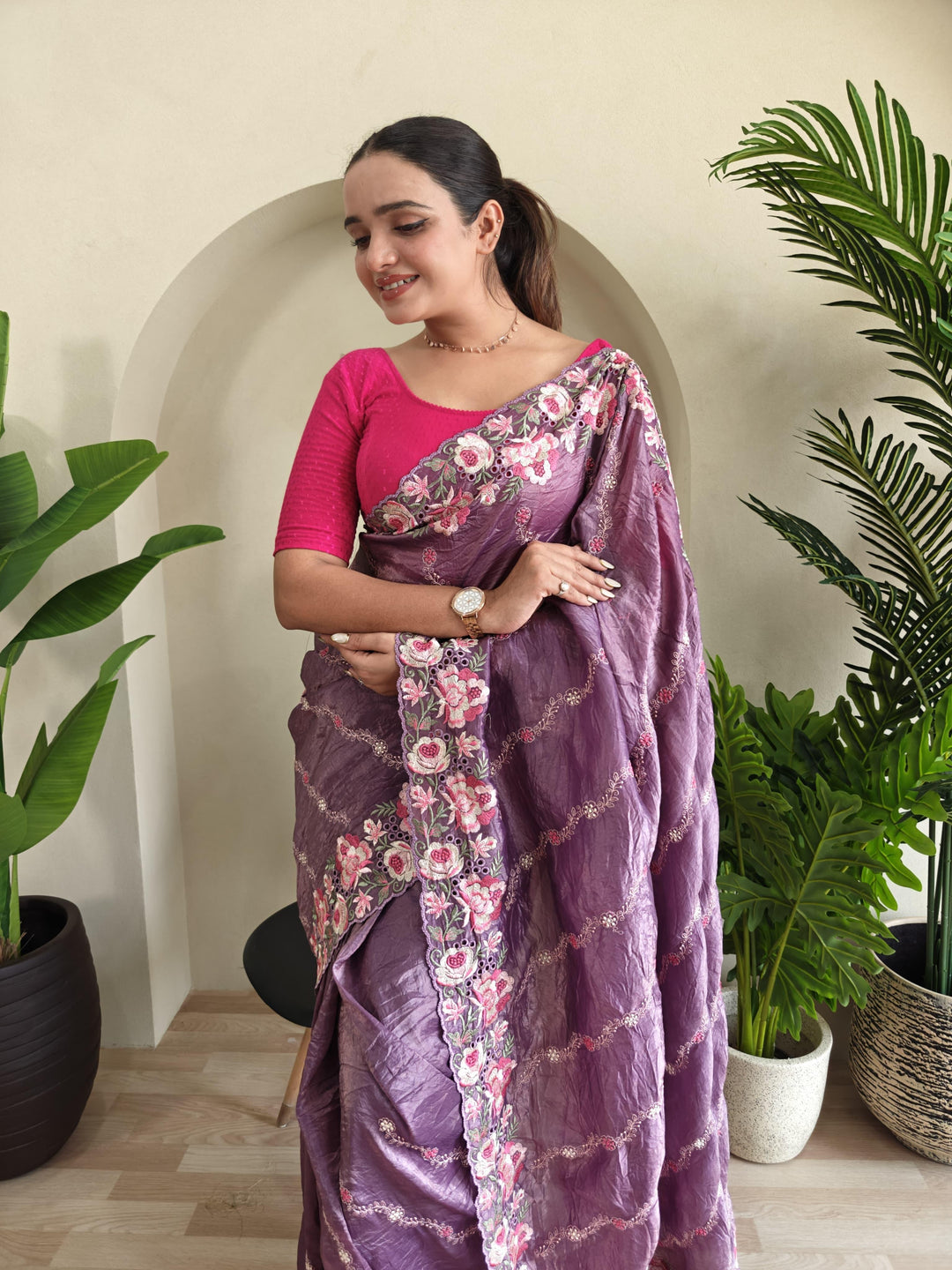 Love In The Air Crush Silk Saree