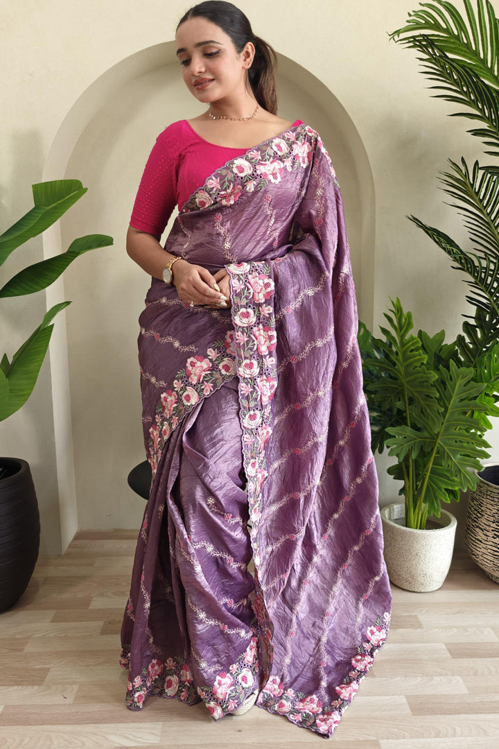 Love In The Air Crush Silk Saree