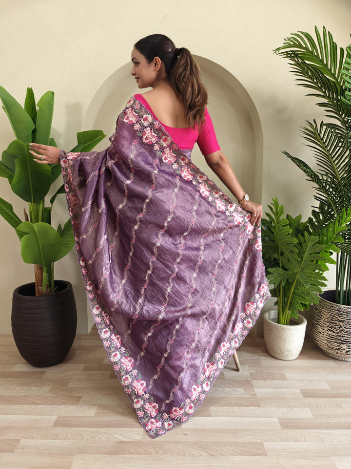 Love In The Air Crush Silk Saree