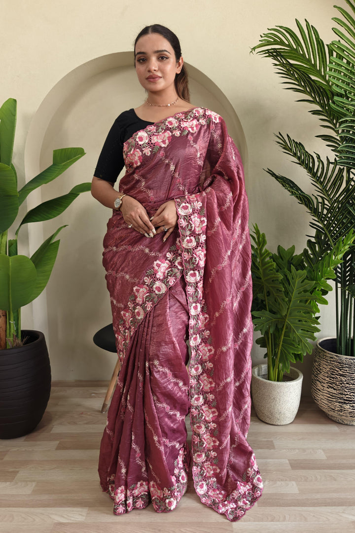 Love In The Air Crush Silk Saree