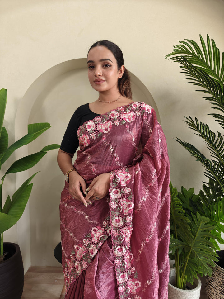 Love In The Air Crush Silk Saree
