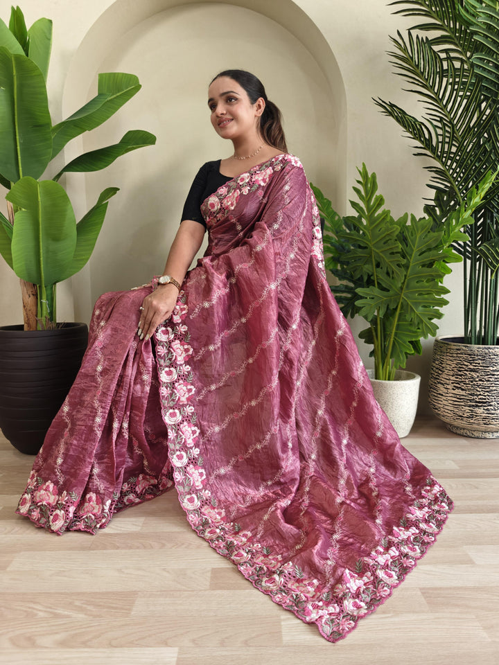 Love In The Air Crush Silk Saree