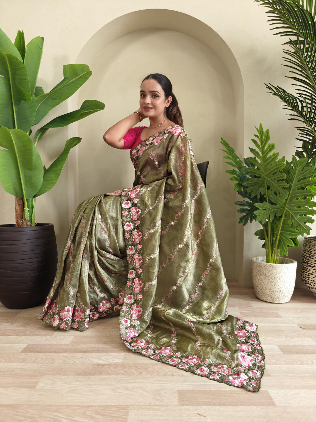 Love In The Air Crush Silk Saree