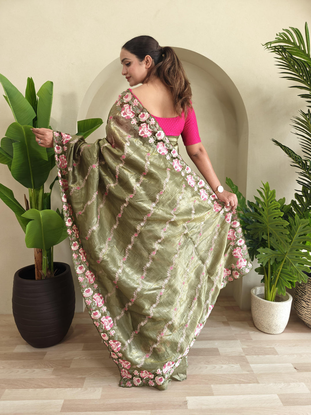 Love In The Air Crush Silk Saree