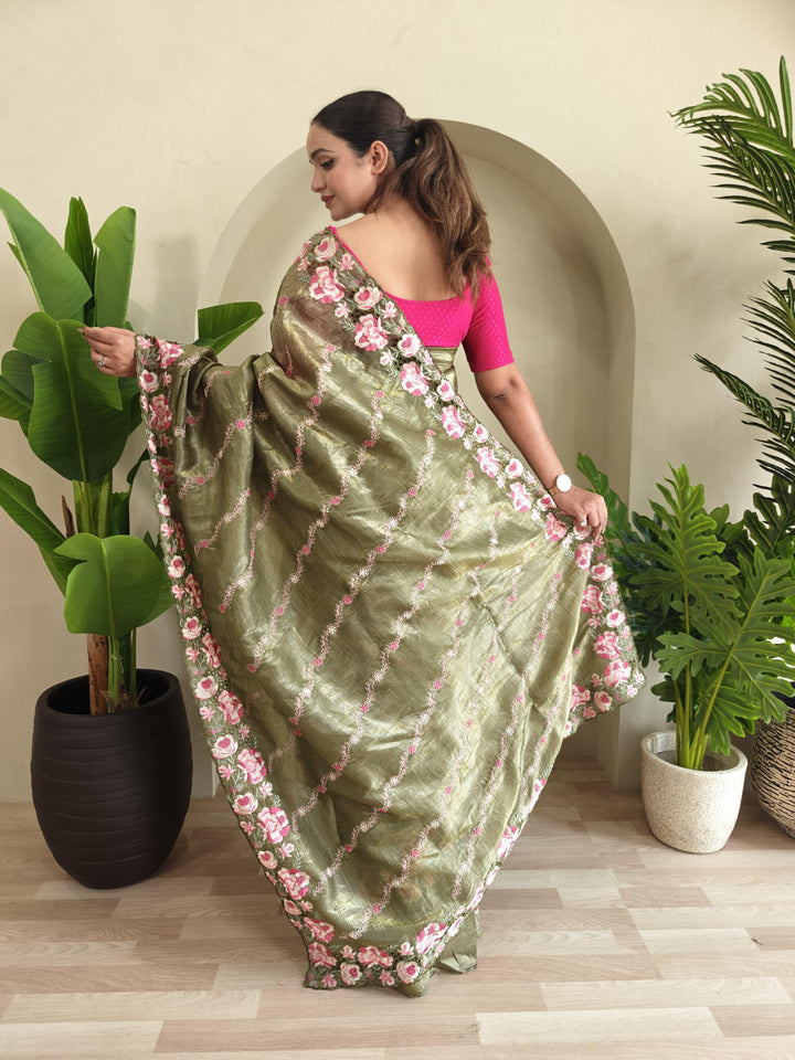 Love In The Air Crush Silk Saree