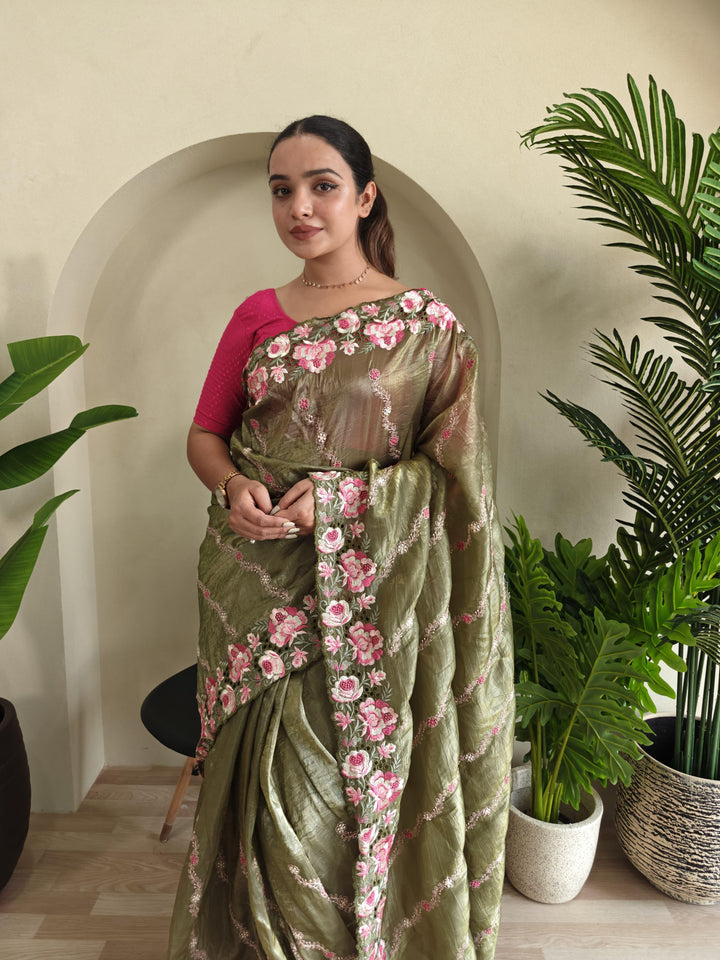 Love In The Air Crush Silk Saree