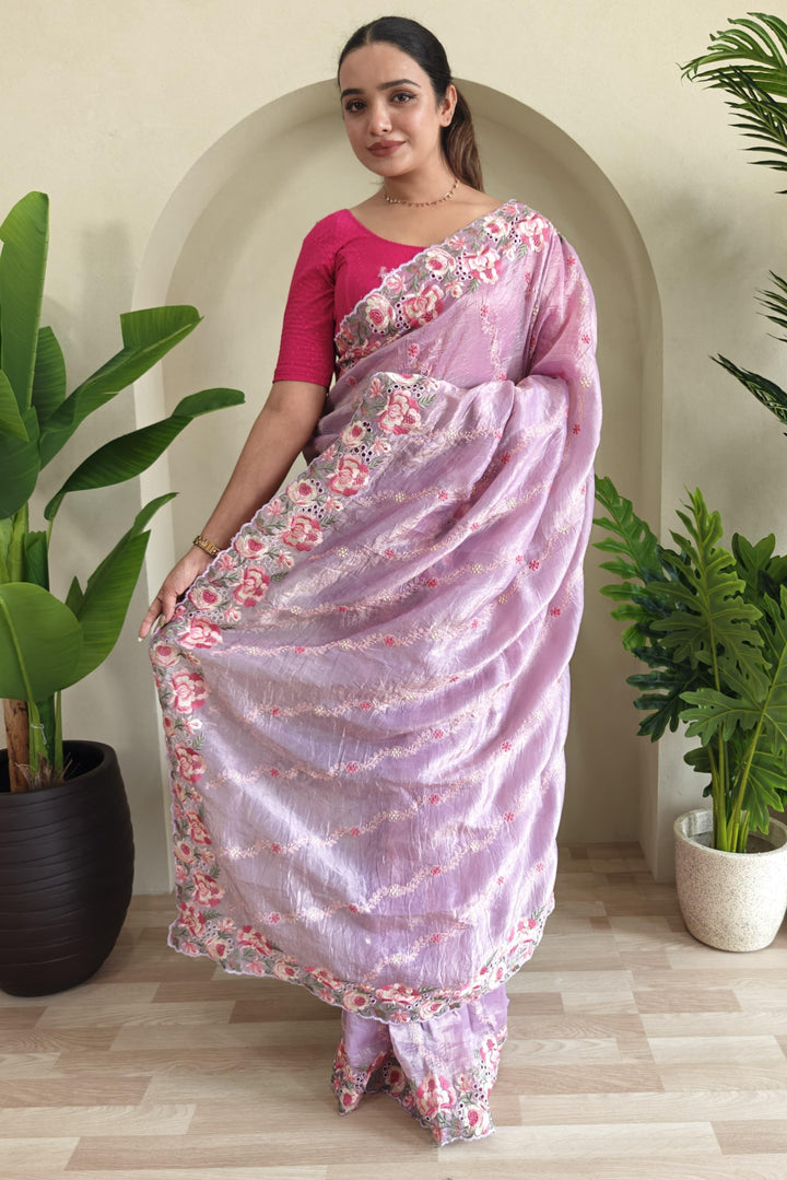Love In The Air Crush Silk Saree