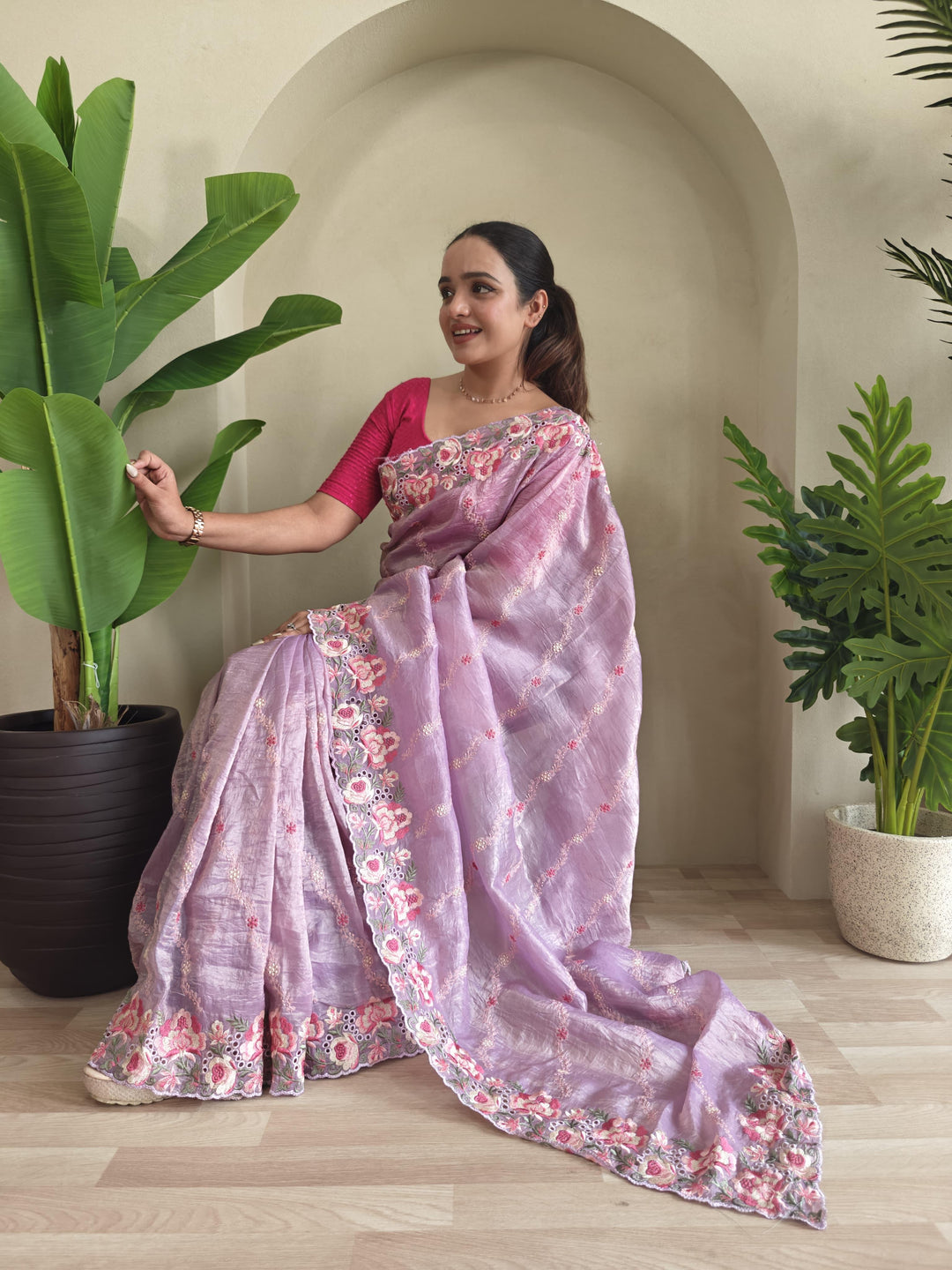 Love In The Air Crush Silk Saree