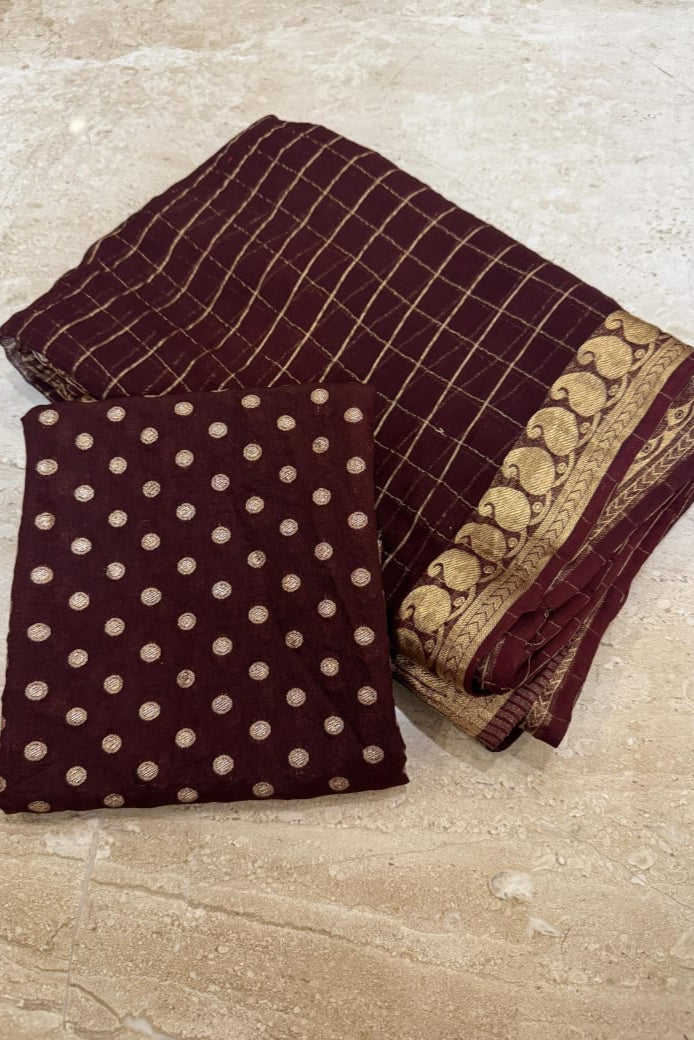 The Soul Of The Festival Georgette Silk Saree