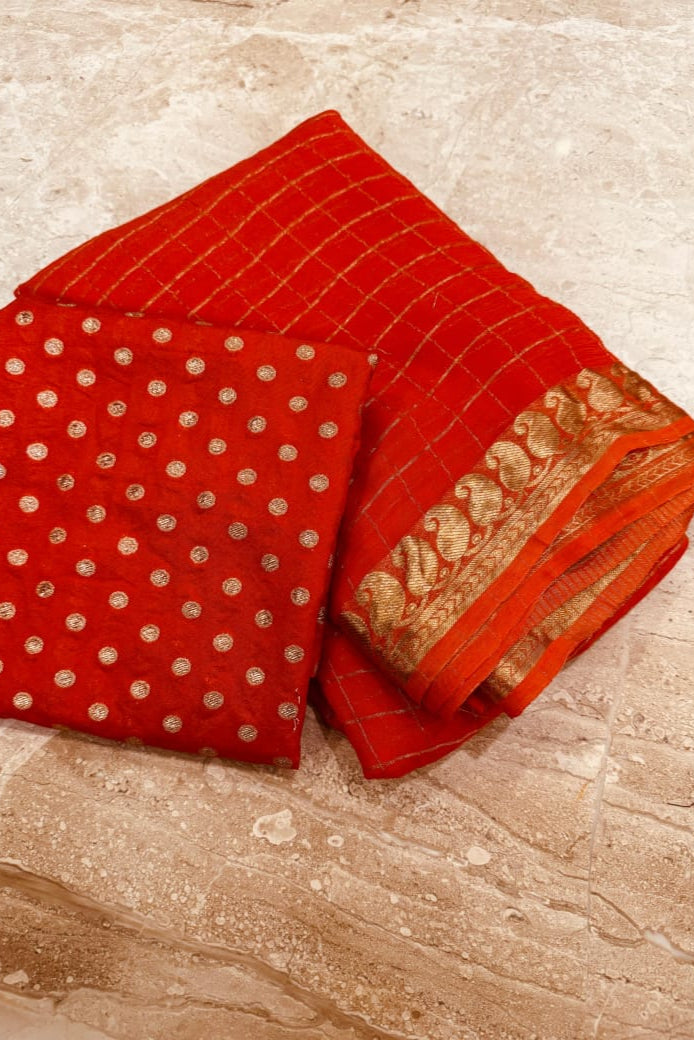 The Soul Of The Festival Georgette Silk Saree