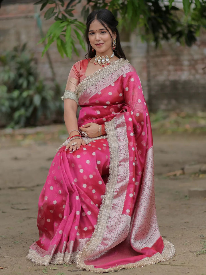 Rise And Reach Banarasi Tissue Silk Saree
