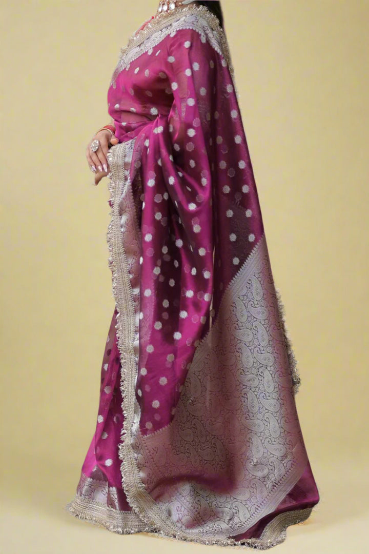 Rise And Reach Banarasi Tissue Silk Saree