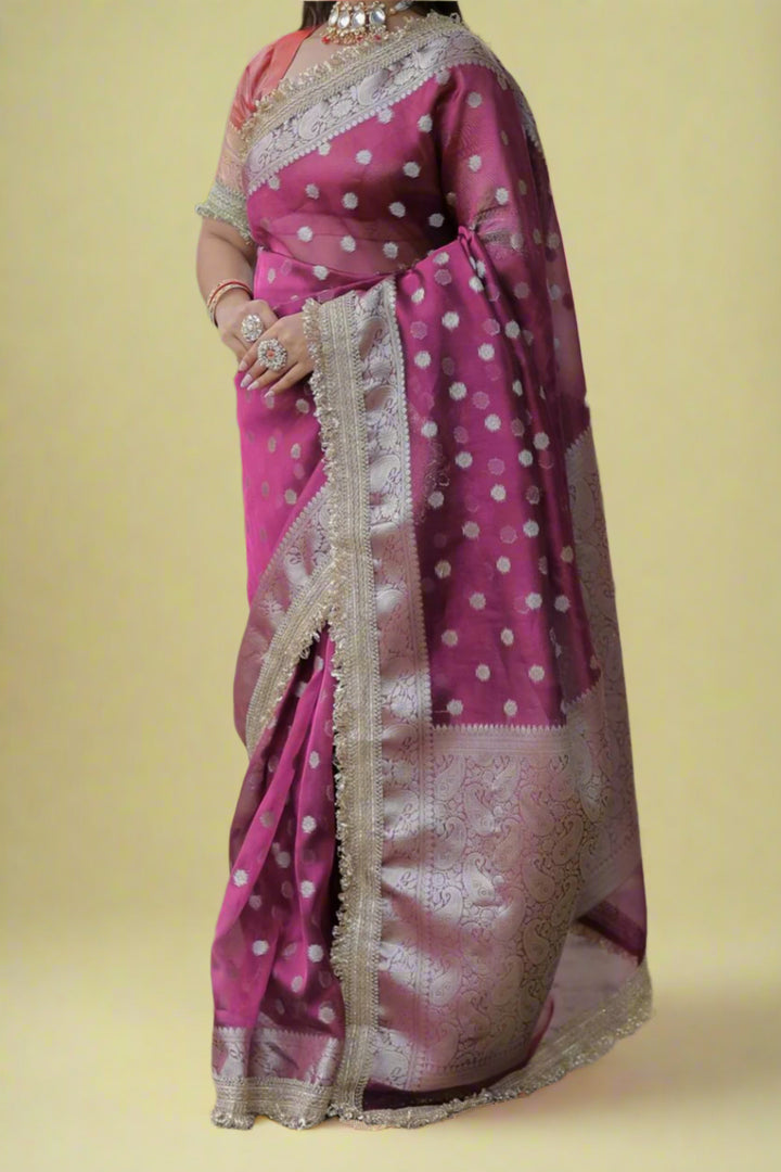 Rise And Reach Banarasi Tissue Silk Saree